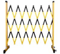 Può espandere le barriere mobili, Retractable Traffic Barricade with Wheels and Patch Fixation Red and Black Multiple Sizes 1.2x(2-5) Meters(Noir,1.2x4m)