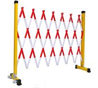 Può espandere le barriere mobili, Traffic Safety Barricade Gate With Wheels Multicolore 1.2x(2.5-8) m(Red White,1.2x2.5m)