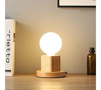 può muoversi lampade da tavolo, industriale, vintage, moderna lampada da tavolo 1 fiamma,lampada da comodino in legno, lampada da soggiorno,lampada con interruttore,220V,presa E27, senza lampadine