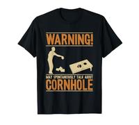 può Parlare spontaneamente di Cornhole Bean Bag Gioco Cornhole Maglietta