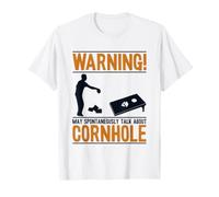può Parlare spontaneamente di Cornhole Bean Bag Gioco Cornhole Maglietta