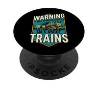 Può parlare spontaneamente di treni divertente Model Railroad PopSockets PopGrip Adesivo
