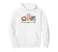 può succedere Molto in 3 Giorni Reto Vintage Floral Easter Day Felpa con Cappuccio