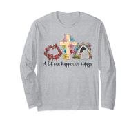 può succedere Molto in 3 Giorni Reto Vintage Floral Easter Day Maglia a Manica