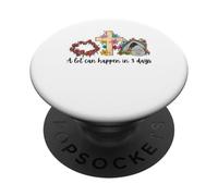Può succedere molto in 3 giorni Reto Vintage Floral Easter Day PopSockets PopGrip Adesivo