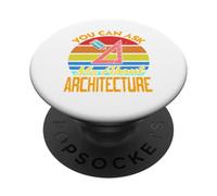 Puoi chiedermi di architettura retrò divertente regalo PopSockets PopGrip Adesivo