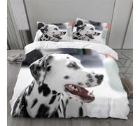 PUOJIEAT Copripiumino Singolo Cane, Morbida Microfibra Biancheria da Letto Cane Domestico Copripiumini 135x200 con 1 Federe 50x80 cm 3D Copripiumina Set e.9775