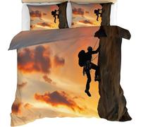 PUOJIEAT Copripiumino Una Piazza e Mezza Salire, Morbida Microfibra Biancheria da Letto Arrampicata Reversibile Copripiumini 200x200 con 2 Federe 50x80 cm 3D Copripiumina Set t.1240