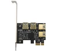 Puooifrty 4 Porte PCIe Riser Scheda Adattatore PCI-E 1x a 4 USB 3.0 PCI-E Rabbet GPU Riser Extender ETH/Monero XMR/Zcash ZEC 16X Esterno Slot Card Moltiplicatore per Miner Mining BTC