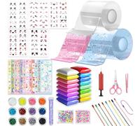 Puosike Nano Tape Bubbles Set fai da te Bubble Tape Nano Nastro biadesivo per alleviare lo stress, Nano Tape Bubble Craft Regali (3 pezzi, rosa + blu + bianco)