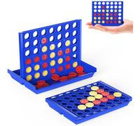 Pup Go Forza 4 Formato Mini, Gioco da Viaggio Perfetto per Bambini, Giocattolo Educativo Classico Ideale per Auto, Aereo, Treno, Gioco di Strategia Portatile per 2 Giocatori da 3+, Pieghevole Compatto