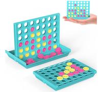 Pup Go Forza 4 Formato Mini, Gioco da Viaggio Perfetto per Bambini, Giocattolo Educativo Classico Ideale per Auto, Aereo, Treno, Gioco di Strategia Portatile per 2 Giocatori da 3+, Pieghevole (Verde)