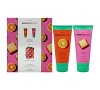 Pupa Milano - Set per gli amanti della colazione, succo d'arancia e pane tostato, da donna, 3 pezzi di latte doccia da 191,6 g, succo d'arancia, latte doccia da 191,6 g, toast, borsa