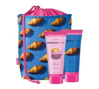 Pupa Milano - Set per la colazione con cappuccino e croissant, 3 pezzi, set regalo, latte doccia, bagnoschiuma, sapone per il corpo, bagnoschiuma idratante, set per la cura della pelle