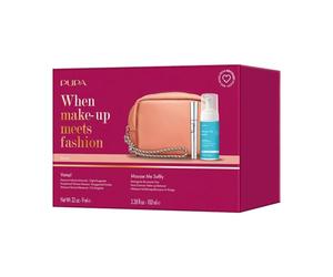 Pupa Vamp Mascara Set Regalo Donna Mousse Me Softly Detergente Viso 100ml Con Pochette Rosa Confezione