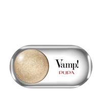 Pupa Vamp! Ombretto Wet&Dry 201 Champagne Gold Ombretto Altamente Pigmentato con Applicatore 1 gr Polvere Compatta