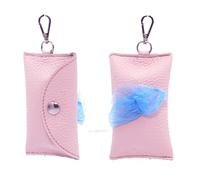 PUPAKIOTTI Basic Pocket Dispenser | Porta Sacchetti Cane da guinzaglio in Vera Pelle | Dispenser di Sacchetti per Feci | Portasacchetti Ecosostenibile (Rosa Baby)