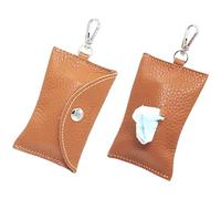 PUPAKIOTTI Basic Pocket Dispenser | Porta Sacchetti Cane da guinzaglio in Vera Pelle | Dispenser di Sacchetti per Feci | Portasacchetti Ecosostenibile (Cuoio)