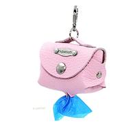 PUPAKIOTTI Borsina Basic | Porta Sacchetti Cane da guinzaglio in Vera Pelle | Dispenser di Sacchetti per Feci | Portasacchetti Ecosostenibile (Rosa Baby)