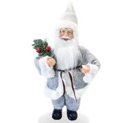Pupazzo Babbo Natale H30 cm Grigio
