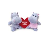 PUPAZZO COPPIA HYPPO MASCHIO FEMMINA NOI DUE PER SEMPRE 13HX24 CM