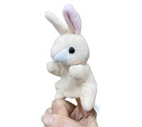 Pupazzo da dito in morbido peluche con cassaforte, coniglietto 1 | Giocattolo interattivo a forma di animale, per la creatività, lo sviluppo sensoriale, la narrazione delle storie