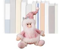 Pupazzo di Babbo Natale in Peluche - Ornamento A Forma di Figura Rosa,Figura di Babbo Natale in Peluche Natalizio - per Il Gli Scaffali La Libreria Il Giardino Cortile Comodino Davanzale T