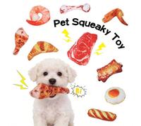 Pupazzo di gamba di pollo morbido e squittente, adatto per cuccioli, cani di piccola taglia, gatti, giocattoli per intrattenimento e compagnia, giocattoli di peluche a forma di carne di manzo/osso/sal