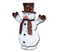 PUPAZZO DI NEVE 3D 60LED BIANCO Ripiegabile salvaspazio IP44 uso Esterno e Int