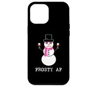 Pupazzo di neve carino con vino Frosty AF Holiday Custodia per iPhone 12 Pro Max