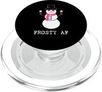 Pupazzo di neve carino con vino Frosty AF Holiday PopSockets PopGrip per MagSafe