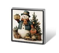 Pupazzo di neve con cappello sciarpa albero di Natale Unisex Spille e spille Piazza Leggero Risvolto Distintivo Gioielli per Abbigliamento Scialle Cappello