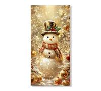 Pupazzo di neve copertura per porta striscione decorativo, festivo inverno paese delle meraviglie decorazione per le vacanze, per interni ed esterni, forniture per celebrazione natalizia 91 x 18