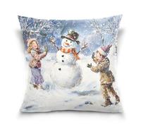 Pupazzo di neve Danza Inverno Paese delle Meraviglie nipote federa cuscini federe per letto Home Decor Per Divano 18 x 18