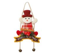 Pupazzo di neve di Babbo Natale, pupazzo di neve, pupazzo di neve, con campanelle, decorazione di feste per casa, ufficio, parete, porta, finestra, festa del Ringraziamento
