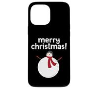 Pupazzo di neve di buon Natale rotondo carino Natale Jolly Snowman Custodia per iPhone 13 Pro Max