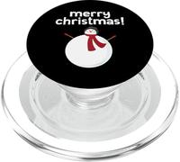 Pupazzo di neve di buon Natale rotondo carino Natale Jolly Snowman PopSockets PopGrip per MagSafe