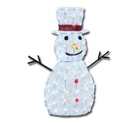 Pupazzo Di Neve di natale 3D H70 160 Led Bianco addobbi natalizi