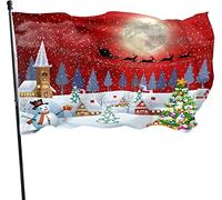 Pupazzo di neve di Natale Albero rosso invernale Bandiera 3x5 Ft Banner con stampa su un lato Bandiera di benvenuto per esterni