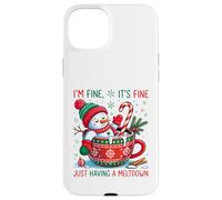 Pupazzo di neve di Natale - Im Fine It's Fine Just having a Meltdown Custodia per iPhone 15 Plus