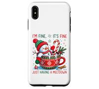 Pupazzo di neve di Natale - Im Fine It's Fine Just having a Meltdown Custodia per iPhone XS Max