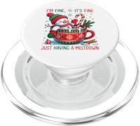 Pupazzo di neve di Natale - Im Fine It's Fine Just having a Meltdown PopSockets PopGrip per MagSafe