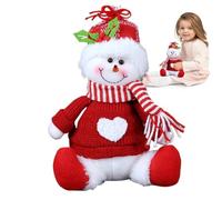 Pupazzo di neve di peluche, gnomi di Natale - Pupazzi morbidi seduti pupazzi di neve di peluche | Decorazione della casa invernale con sciarpa, peluche ripieno di gnomo, decorazioni natalizie coppia