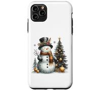 Pupazzo di neve e albero di Natale Retro Holiday Winter Wonderland Custodia per iPhone 11 Pro Max