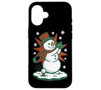 Pupazzo di neve Golf Buon Natale Vacanze Divertimento Custodia per iPhone 16