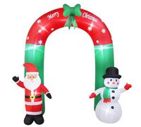 Pupazzo di neve gonfiabile con luci a LED, albero di Natale gonfiabile, con 3 scatole regalo, decorazione per l'archway di Natale, per la decorazione di cortile, per interni ed esterni