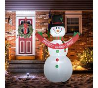 Pupazzo di Neve Gonfiabile Gigante Alto 243cm con Luci a LED Decorazione da Esterno o Giardino Descrizione:Create un ricordo indimenticabile per la vostra famiglia grazie a questo pupazzo di neve gonf