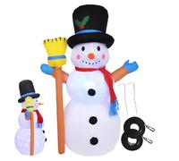 Pupazzo di neve gonfiabile per esterni, impermeabile, con pali da pavimento, decorazione gonfiabile per pupazzo di neve di Natale, per giardino, cortile, cortile, portico, balcone, festa raduno
