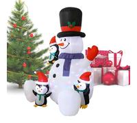 Pupazzo di Neve Gonfiabile per Natale LED RGB Addobbo Gonfiabile per le