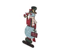 Pupazzo Di Neve In Legno Colorato Cm22X22X41, Marca H&H